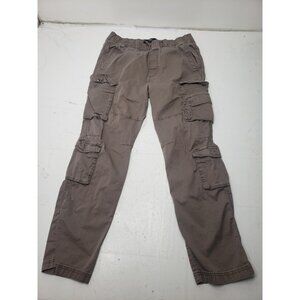 Hollister Men’s Brown Slim Straight Epic Flex Cargo Pockets Drawstrings Size XL